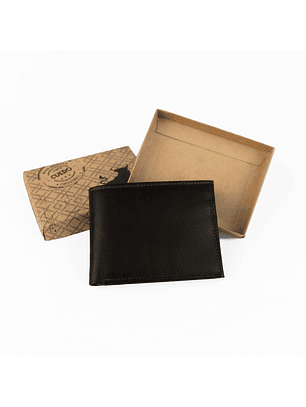 Billetera To Brogues en cuero - Color negro