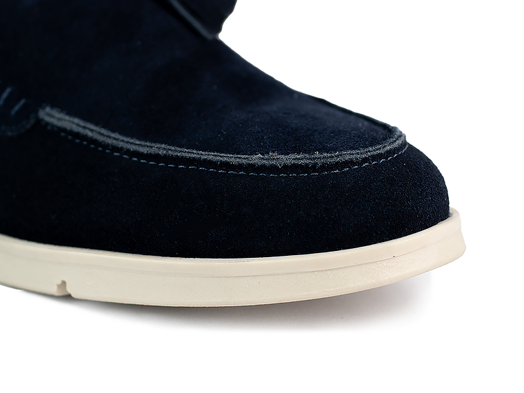 Mocasines para hombre en cuero carnaza - TARTÁN - Color azul 4