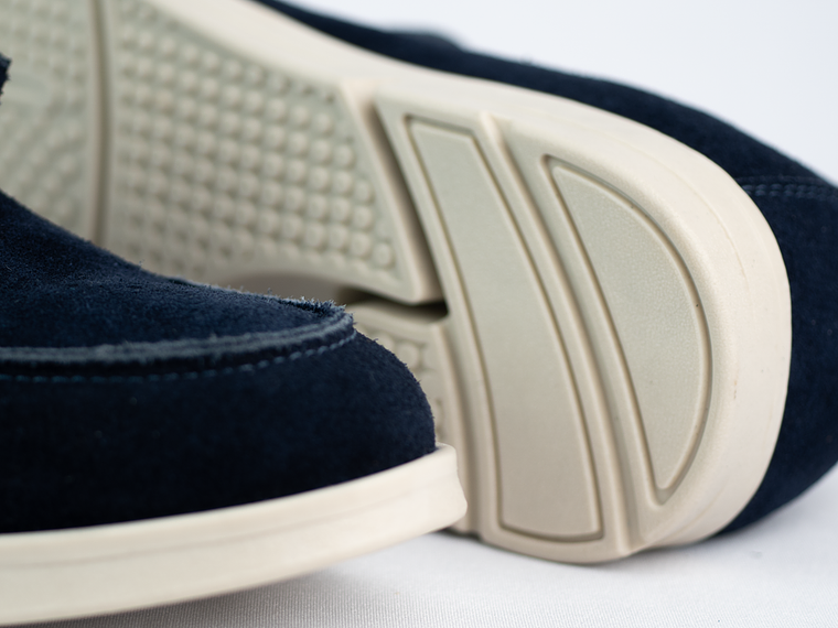 Mocasines para hombre en cuero carnaza - TARTÁN - Color azul 5