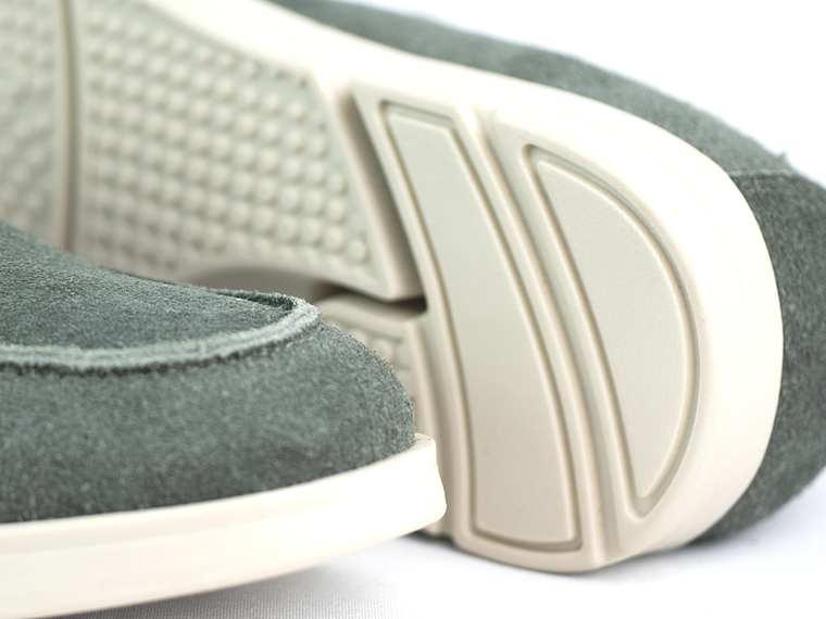 Mocasines para hombre en cuero carnaza - TARTÁN - Color eucalipto 4