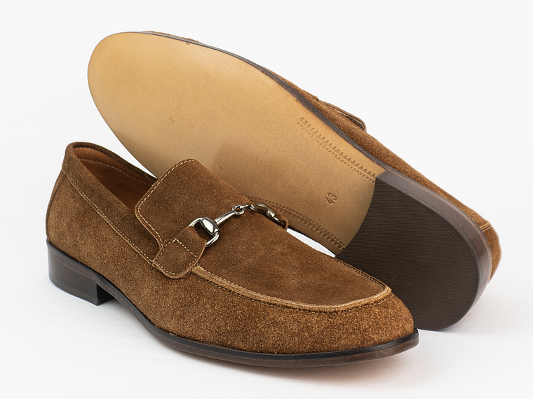 Mocasines para hombre en carnaza color caramelo - REGENT 2