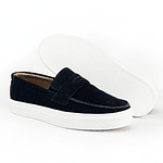 Mocasines para hombre en cuero color azul - LORNE