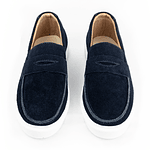 Mocasines para hombre en cuero color azul - LORNE