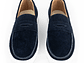 Mocasines para hombre en cuero carnaza - LORNE - Color azul - Miniatura 4