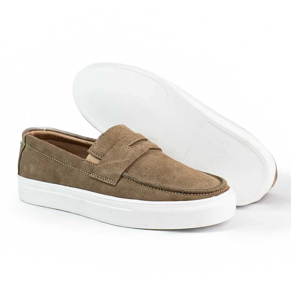 Mocasines para hombre en cuero color beige oscuro - LORNE