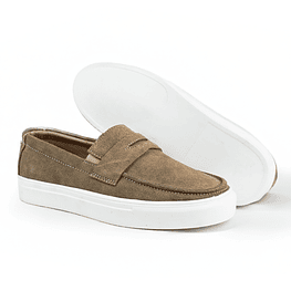 Mocasines para hombre en cuero color beige oscuro - LORNE