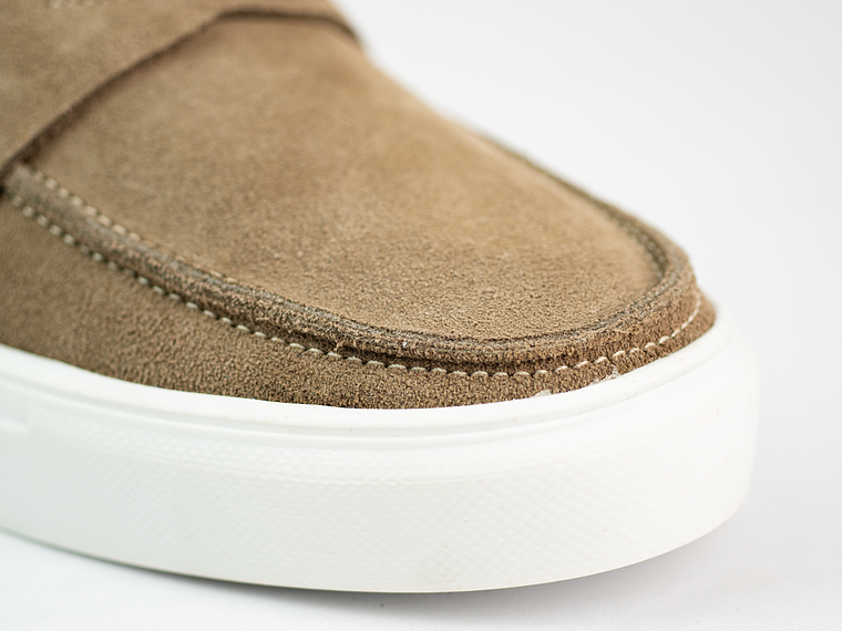 Mocasines para hombre en cuero carnaza - LORNE - Color beige oscuro 5