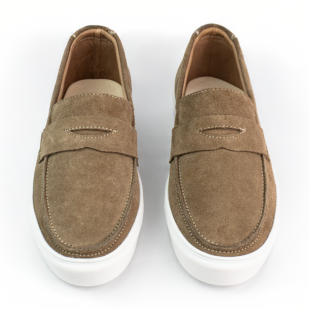 Mocasines para hombre en cuero color beige oscuro - LORNE