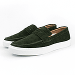 Mocasines para hombre en cuero color verde esmeralda - LORNE