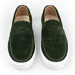 Mocasines para hombre en cuero color verde esmeralda - LORNE
