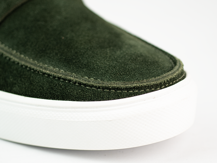 Mocasines para hombre en cuero carnaza - LORNE - Color verde esmeralda 5