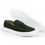 Mocasines para hombre en cuero color verde esmeralda - LORNE
