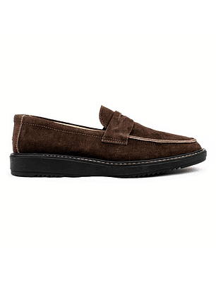 Mocasines para hombre en cuero carnaza - LORNE 𝒮𝒾𝑔𝓃𝒶𝓉𝓊𝓇𝑒 - Color chocolate