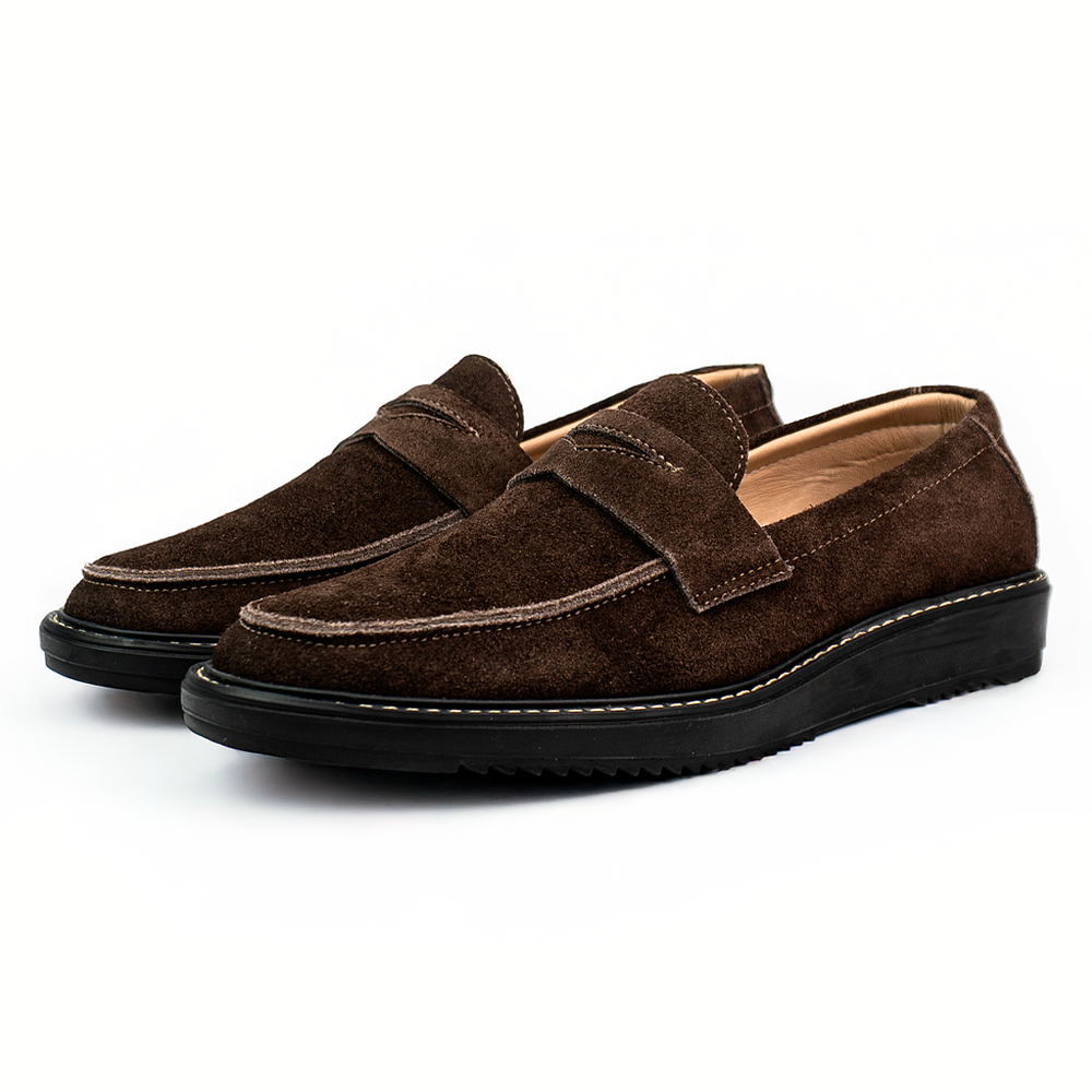 Mocasines para hombre en cuero color Chocolate - LORNE 𝒮𝒾𝑔𝓃𝒶𝓉𝓊𝓇𝑒 
