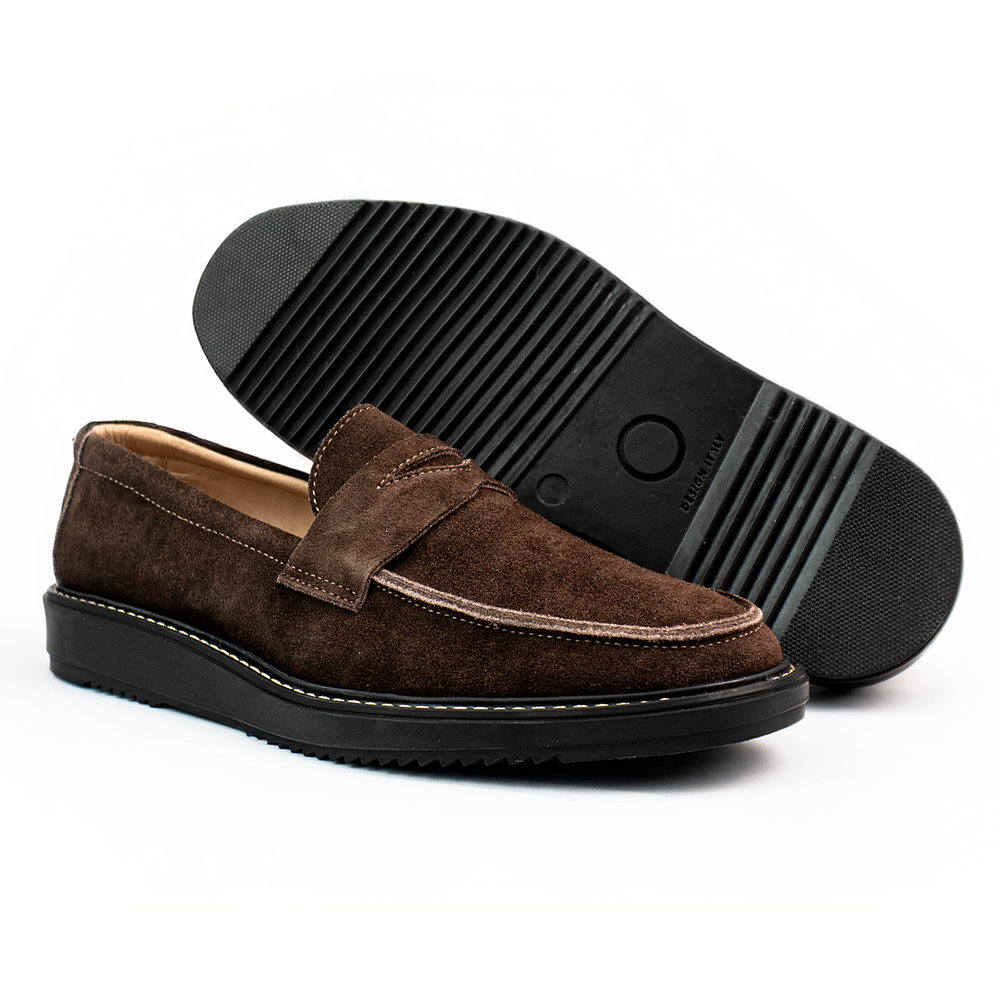 Mocasines para hombre en cuero color Chocolate - LORNE 𝒮𝒾𝑔𝓃𝒶𝓉𝓊𝓇𝑒 