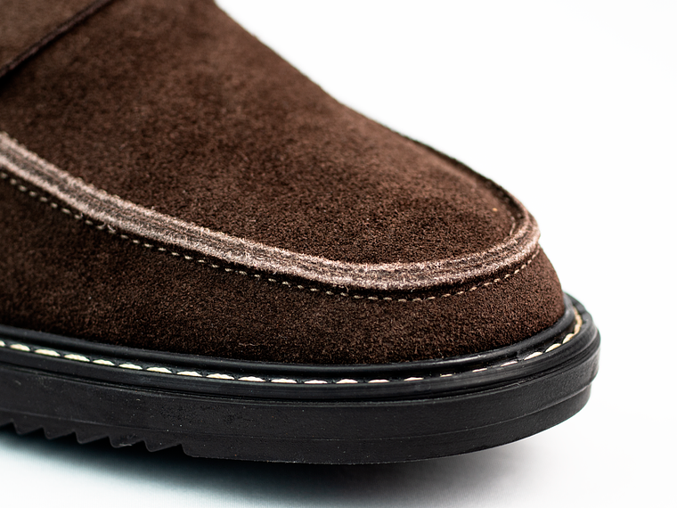 Mocasines para hombre en cuero carnaza - LORNE 𝒮𝒾𝑔𝓃𝒶𝓉𝓊𝓇𝑒 - Color chocolate 5
