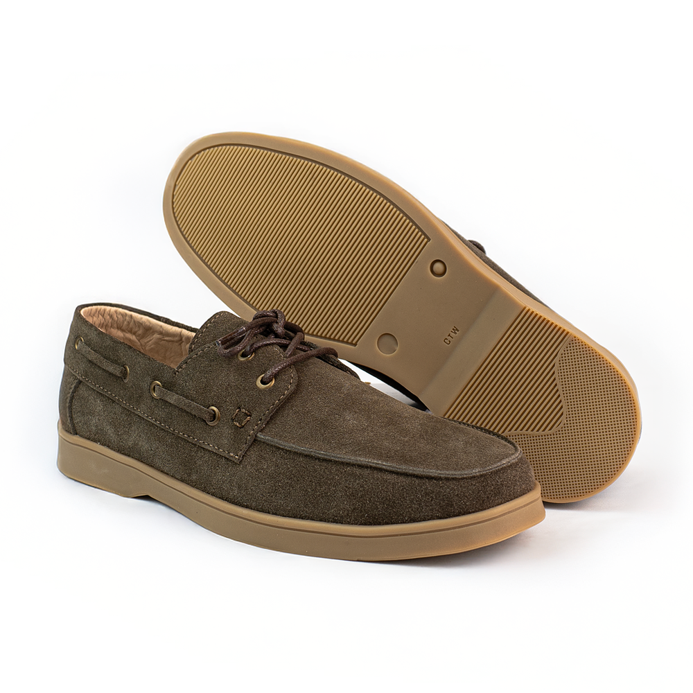 Zapatos apache Kintyre en cuero carnaza - Color chocolate