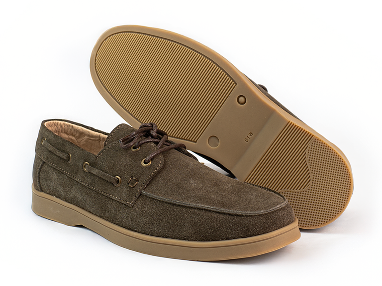 Zapatos apache Kintyre en cuero carnaza - Color chocolate 2