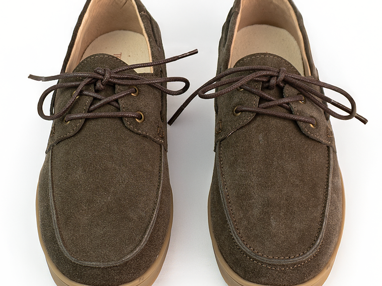 Zapatos apache Kintyre en cuero carnaza - Color chocolate 4