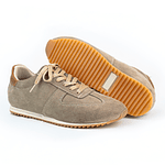 Tenis para mujer en cuero carnaza color Beige - INVE