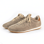 Tenis para mujer en cuero carnaza color Beige - INVE