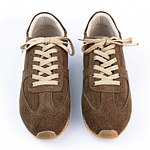 Tenis para mujer en cuero carnaza color chocolate - INVE