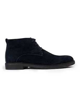 Botas para hombre en cuero carnaza color azul - CALLUM- COPIAR