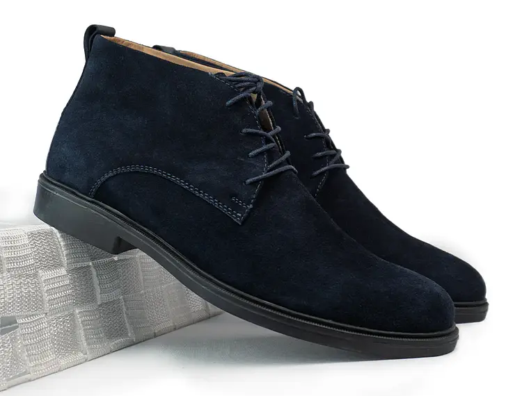 Botas para hombre en cuero carnaza color azul - CALLUM- COPIAR 2