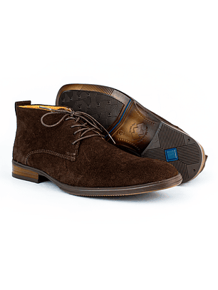 Botas para hombre en cuero carnaza - CÓNDOR - Color café