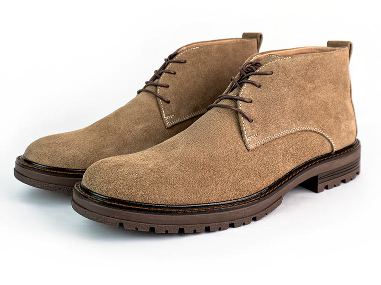 Botas para hombre en cuero carnaza - PÁRAMO - Color ámbar 3