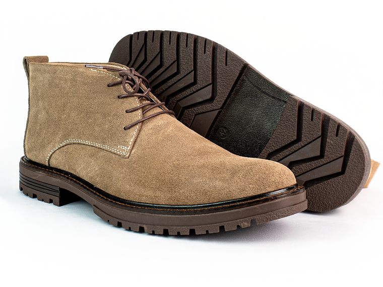 Botas para hombre en cuero carnaza - PÁRAMO - Color ámbar 2