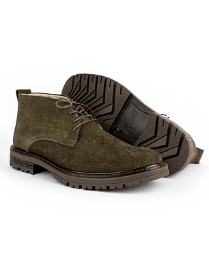 Botas para hombre en cuero carnaza - PÁRAMO - Color Verde 