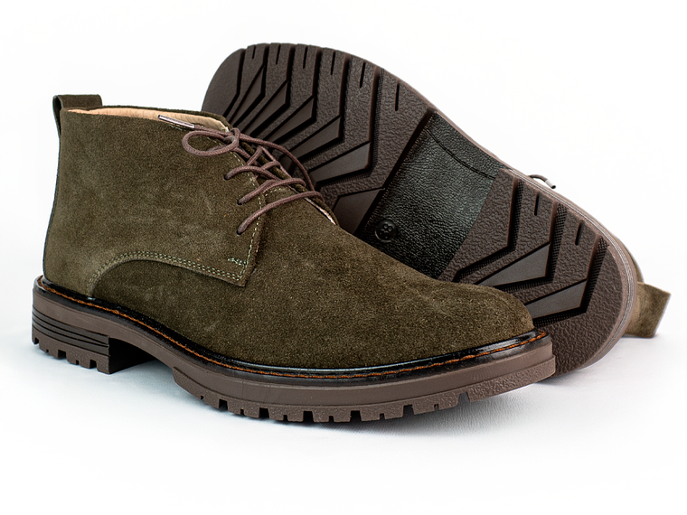 Botas para hombre en cuero carnaza - PÁRAMO - Color Verde  2