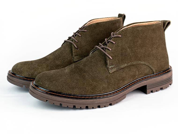 Botas para hombre en cuero carnaza - PÁRAMO - Color Verde  3