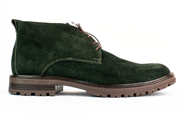 Botas para hombre en cuero carnaza - PÁRAMO - Color esmeralda 1