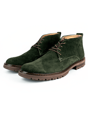 Botas para hombre en cuero carnaza - PÁRAMO - Color esmeralda