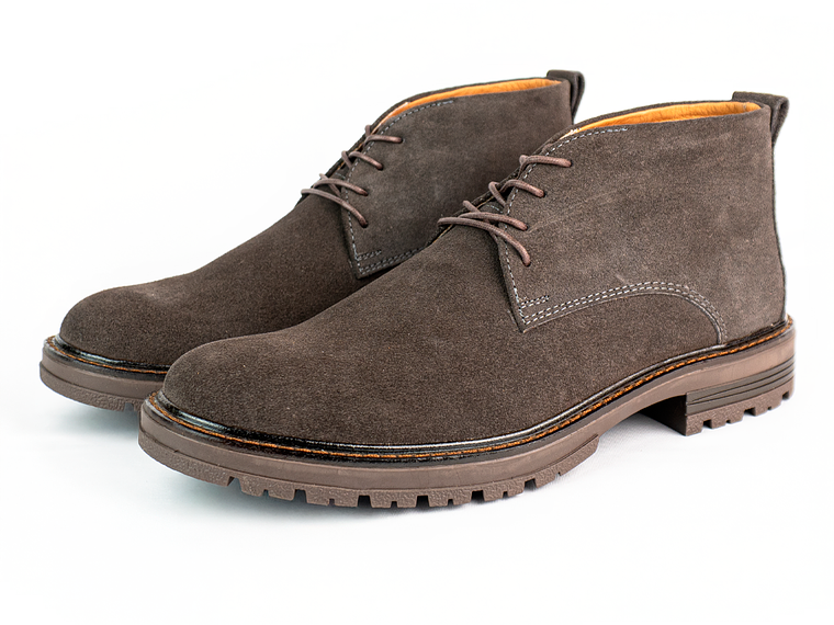 Botas para hombre en cuero carnaza - PÁRAMO - Color brown 2