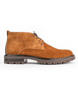 Botas para hombre en cuero carnaza - PÁRAMO - Color terracota