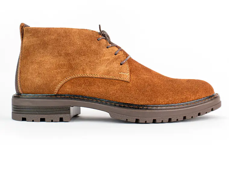 Botas para hombre en cuero carnaza - PÁRAMO - Color terracota 1