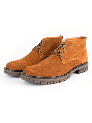 Botas para hombre en cuero carnaza - PÁRAMO - Color terracota