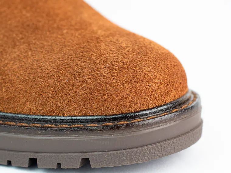 Botas para hombre en cuero carnaza - PÁRAMO - Color terracota 5