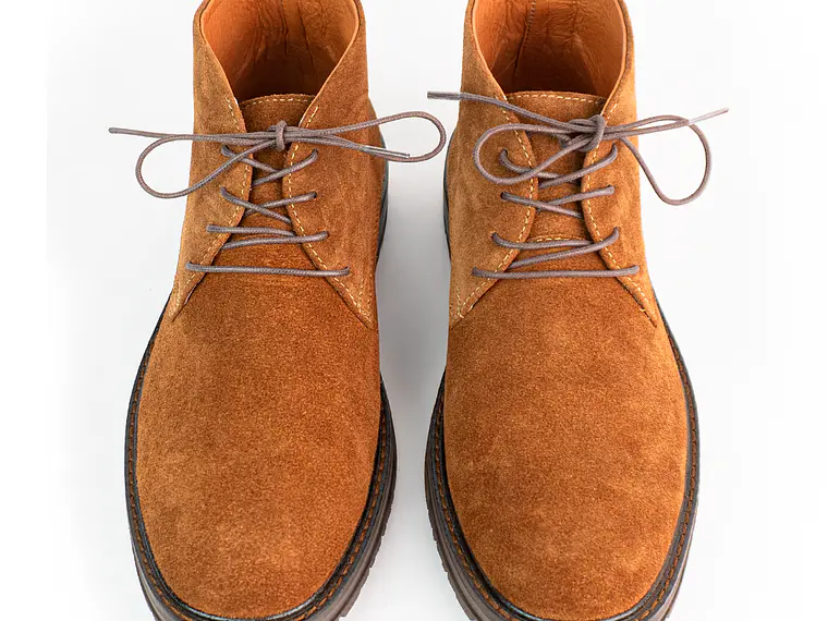 Botas para hombre en cuero carnaza - PÁRAMO - Color terracota 4