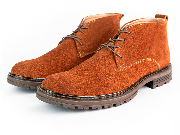 Botas para hombre en cuero carnaza - PÁRAMO - Color cobrizo 2