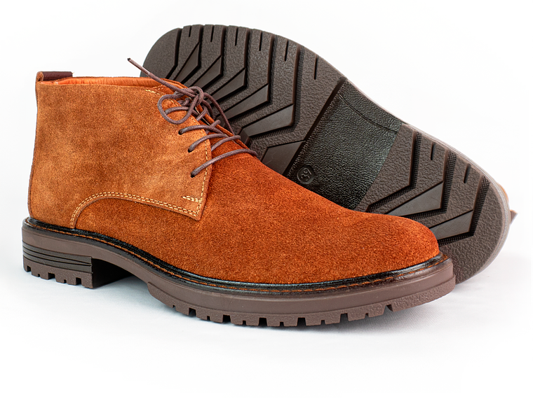 Botas para hombre en cuero carnaza - PÁRAMO - Color cobrizo 3