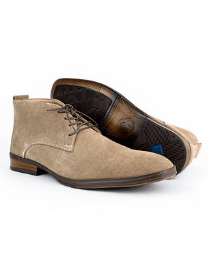 Botas para hombre en cuero carnaza - CÓNDOR - Color Hueso