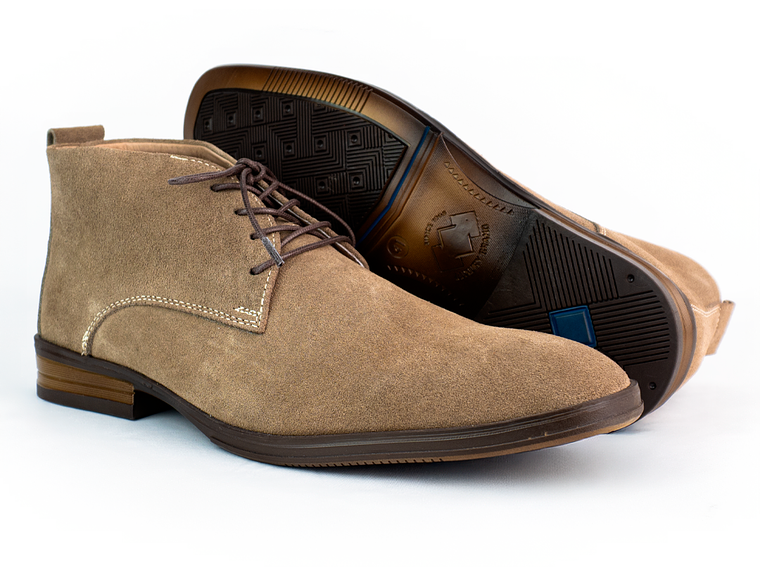 Botas para hombre en cuero carnaza - CÓNDOR - Color canela 2