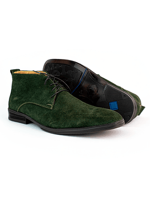 Botas para hombre en cuero carnaza - CÓNDOR - Color Verde 
