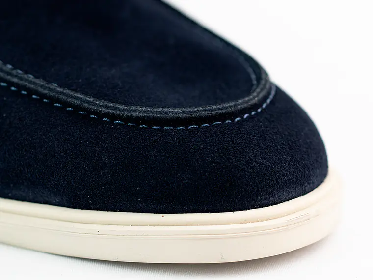 Mocasines para hombre en cuero carnaza - TARTÁN - Color azul 5