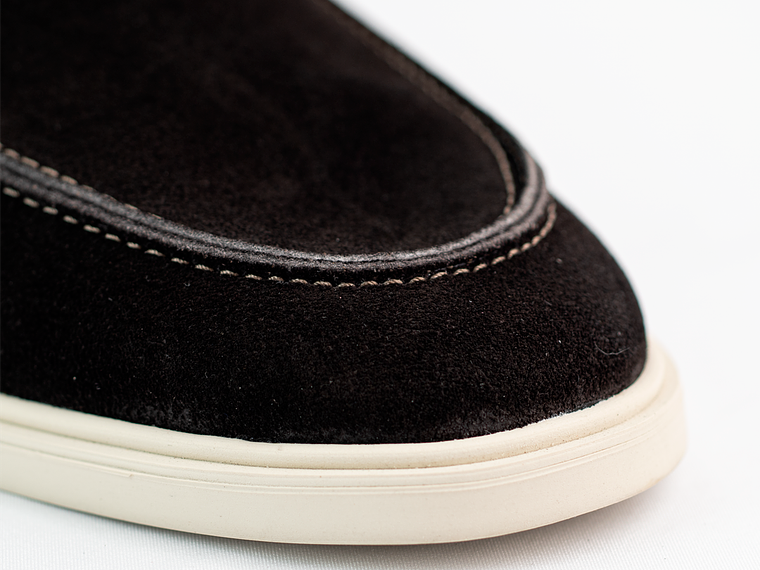 Mocasines para hombre en cuero carnaza - TARTÁN - Color chocolate 5