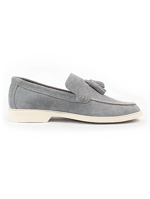 Mocasines para hombre en cuero carnaza - TARTÁN - Color gris
